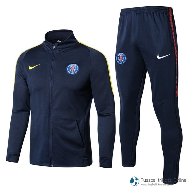 Paris Saint Germain Trainingsanzug 2017-18 Blau Gelb Fussballtrikots Günstig